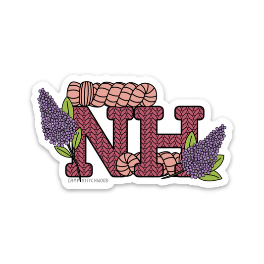 New Hampshire State Fiber Sticker
