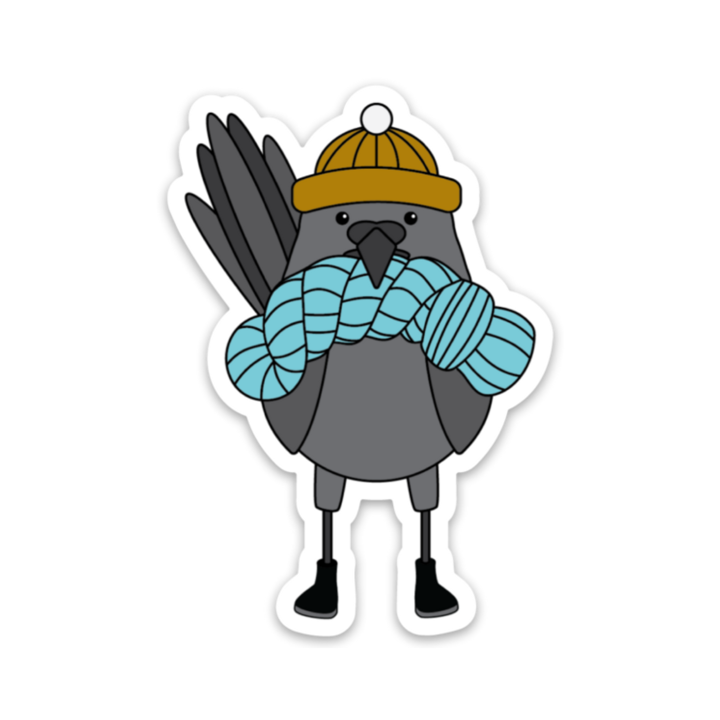 Raven Knitter Sticker