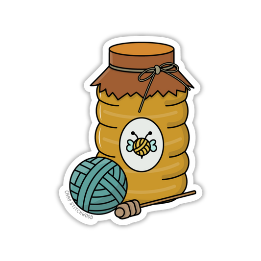Honey Jar Yarn Sticker