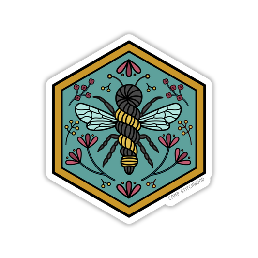 Hexagon Bee Sticker