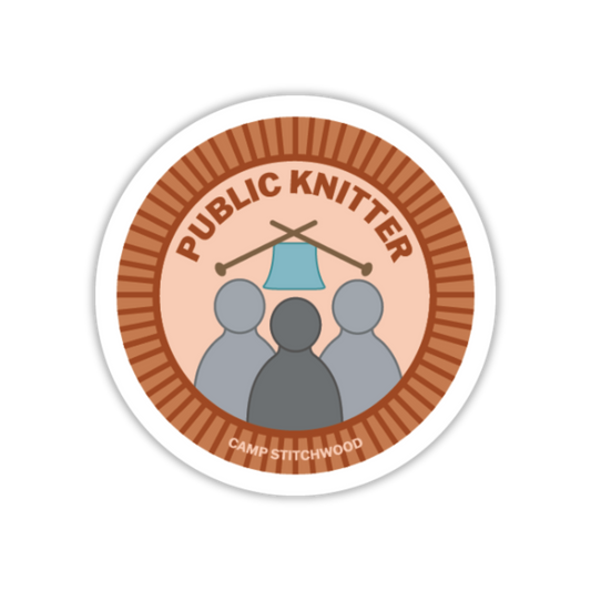 Public Knitter Merit Badge Sticker
