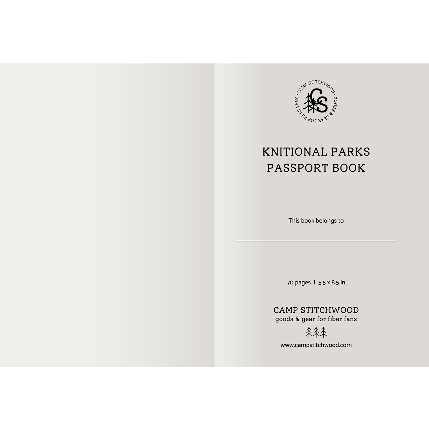 Knitional Parks Passport Book