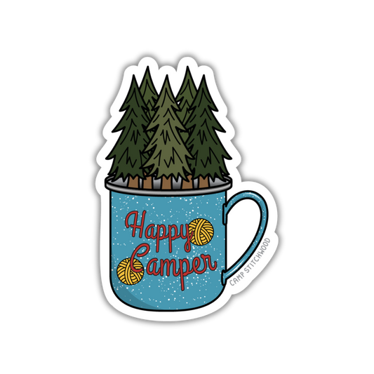 Happy Camper Mug Sticker