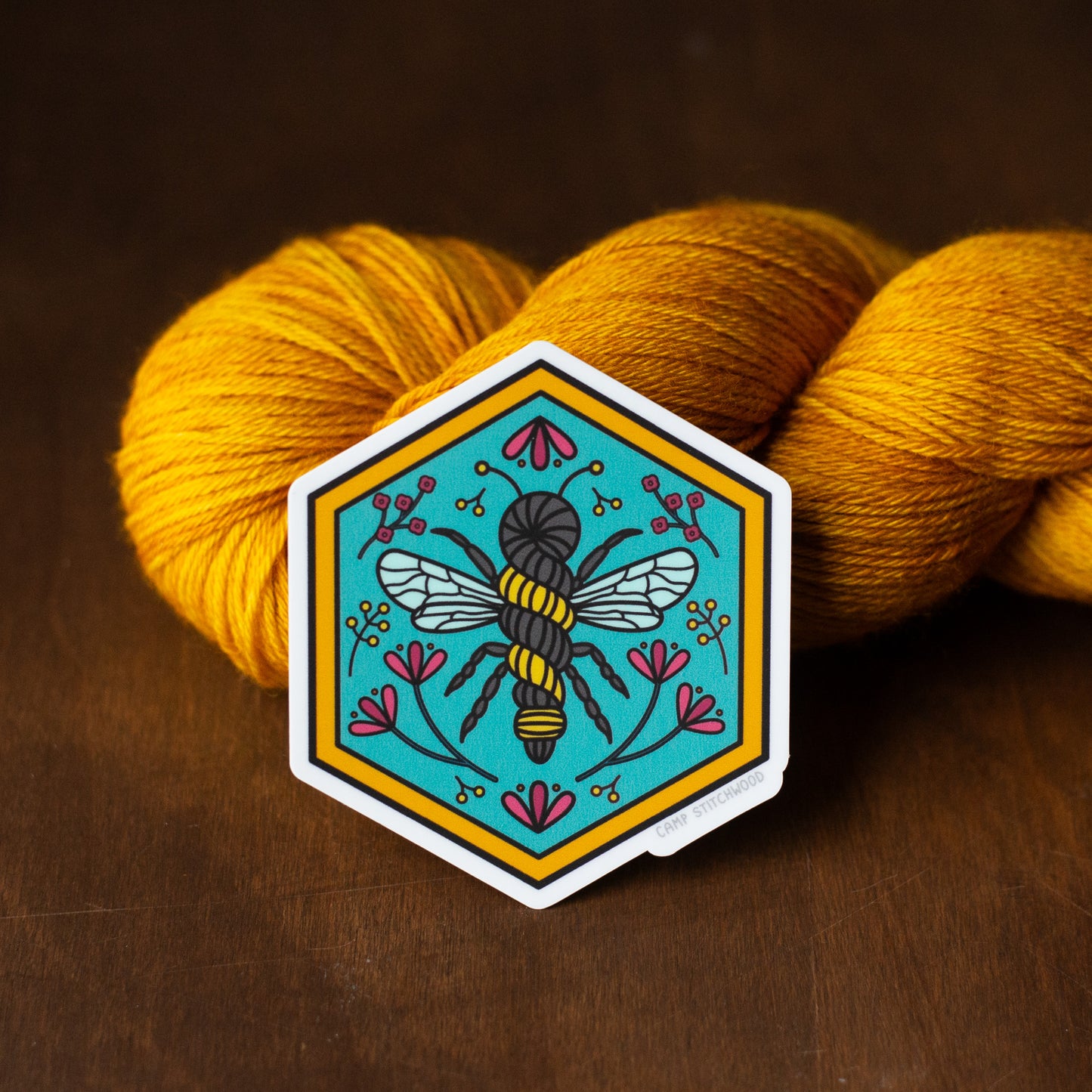 Hexagon Bee Sticker