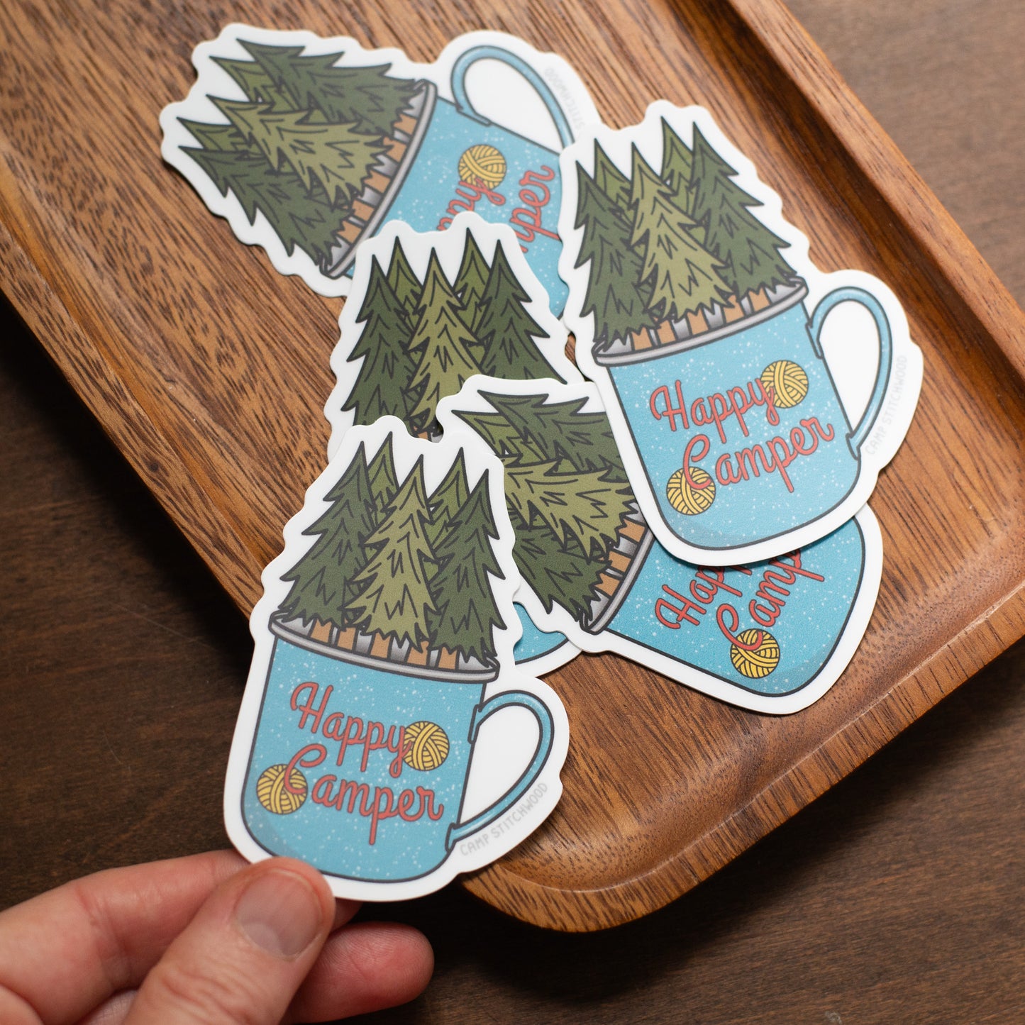 Happy Camper Mug Sticker