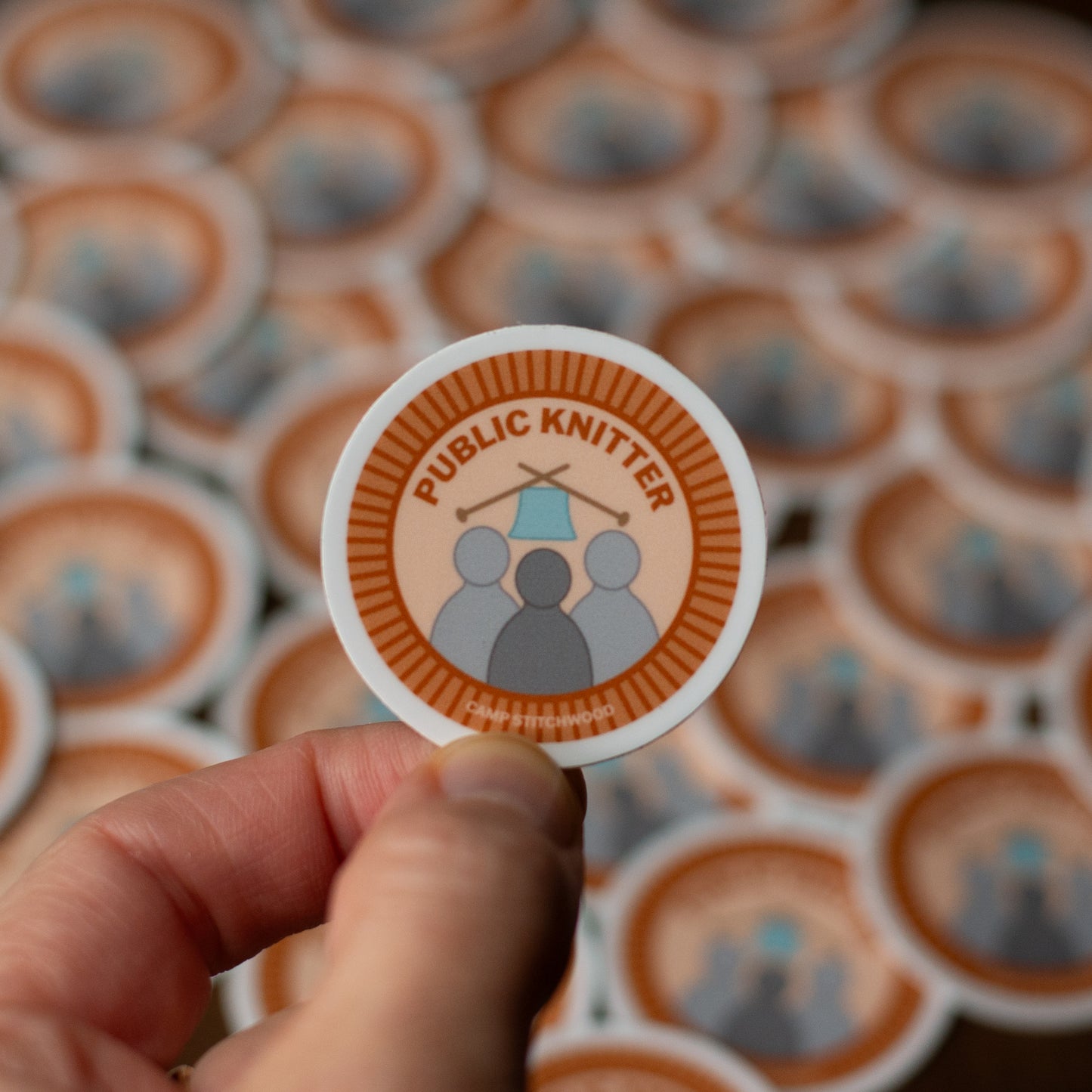 Public Knitter Merit Badge Sticker