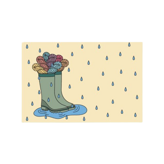 Rainboots Postcard