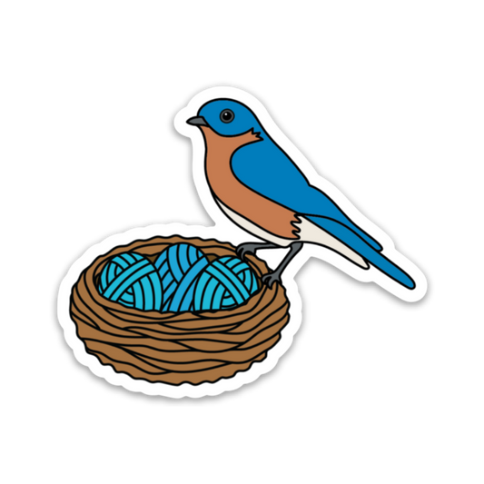 Bluebird Nest Sticker