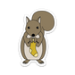 Squirrel Knitter Sticker
