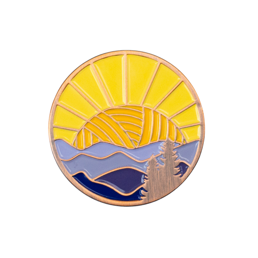 Knitted Mountains Enamel Pin