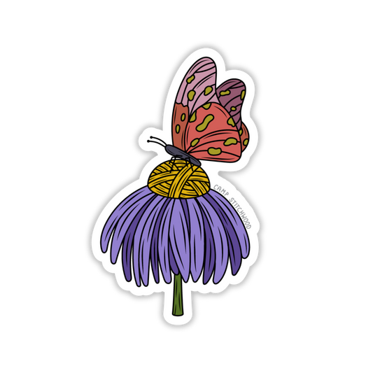 Butterfly Flower Sticker