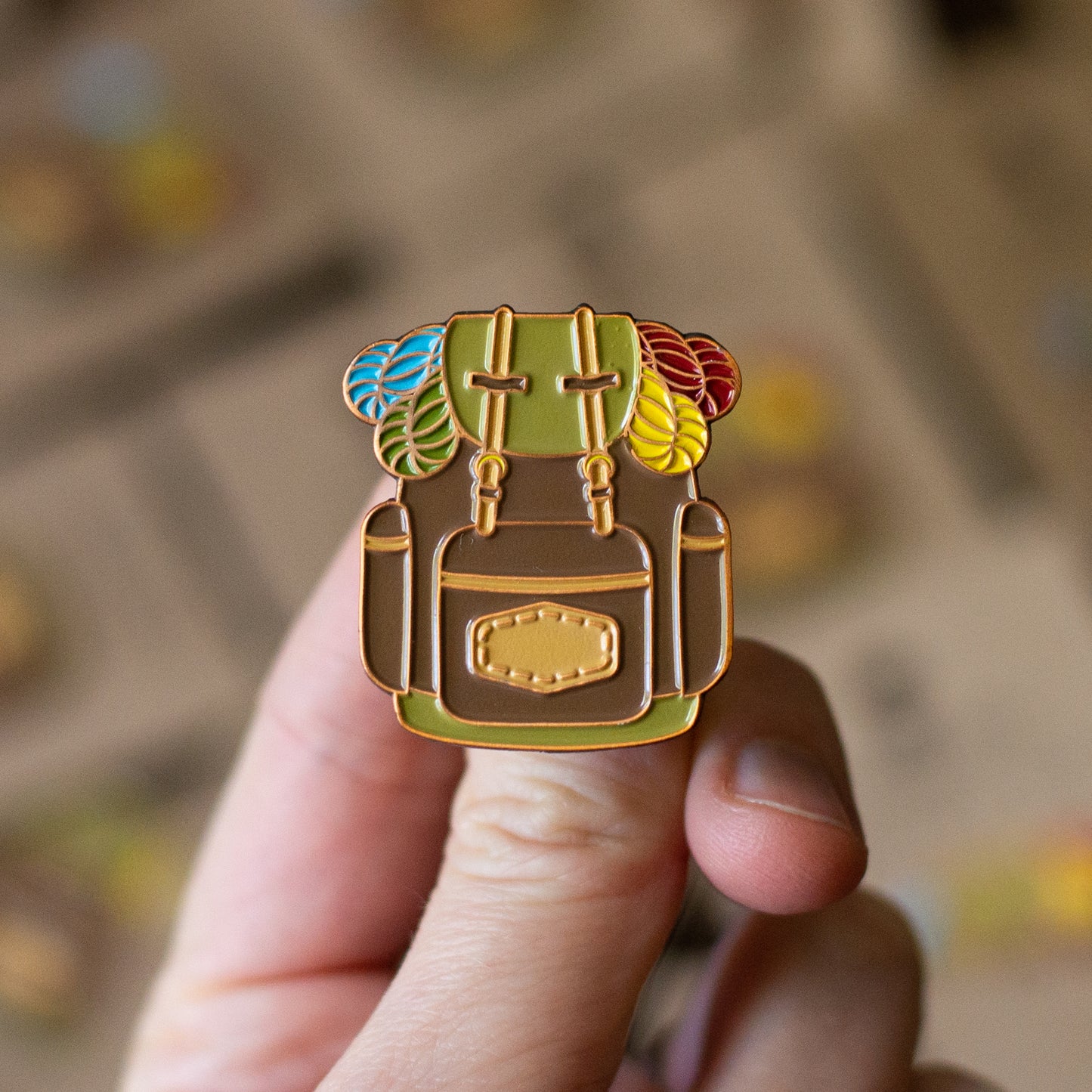 Hiking Pack Enamel Pin