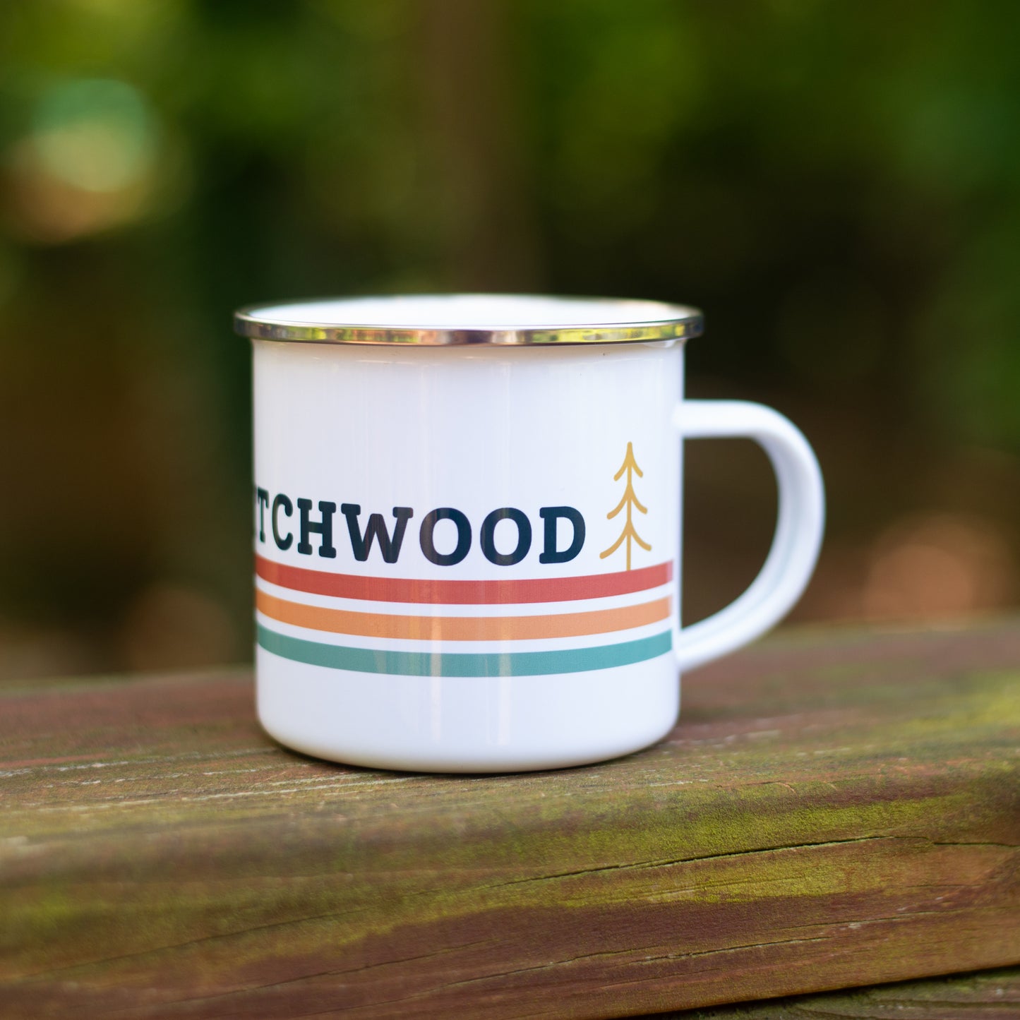 Camp Stitchwood Enamel Mug