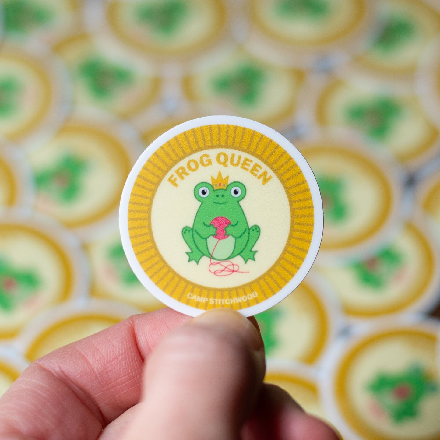 Frog Queen Merit Badge Sticker