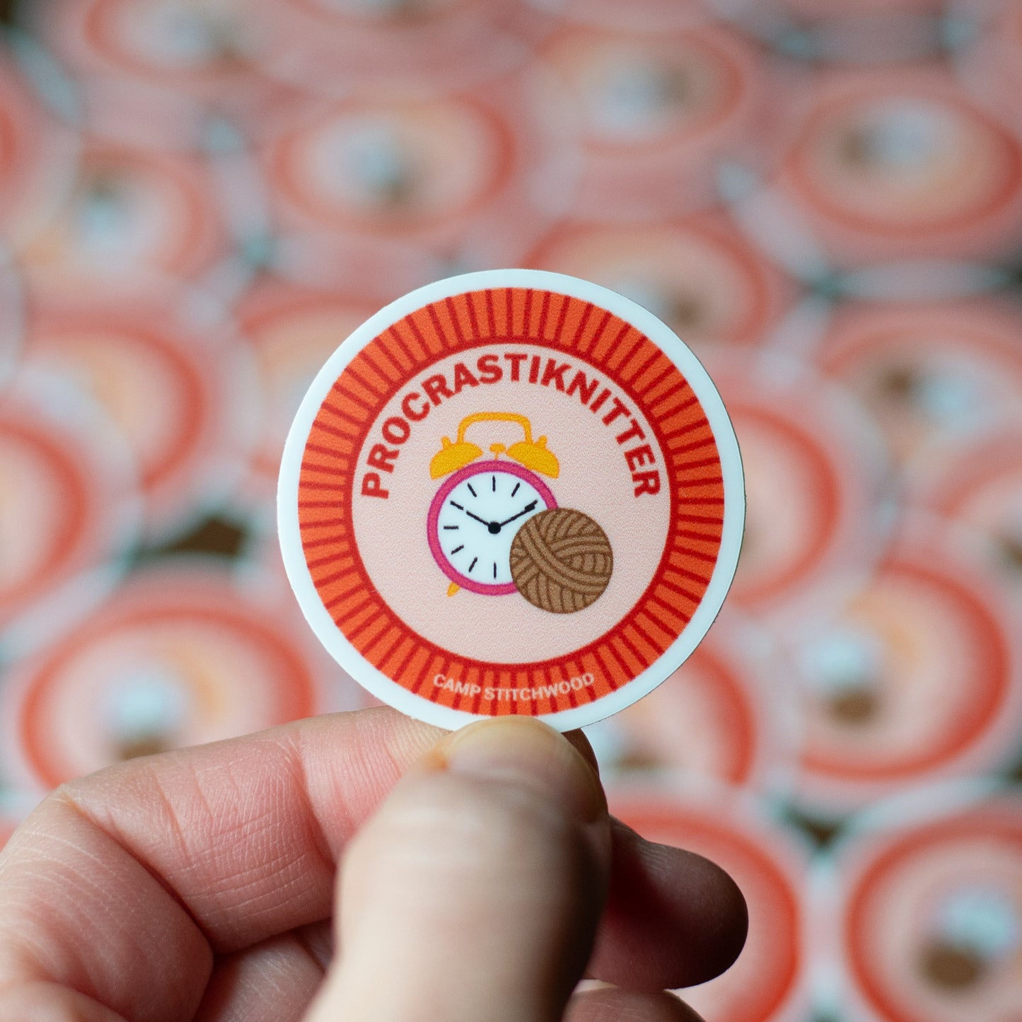 Procrastiknitter Merit Badge Sticker