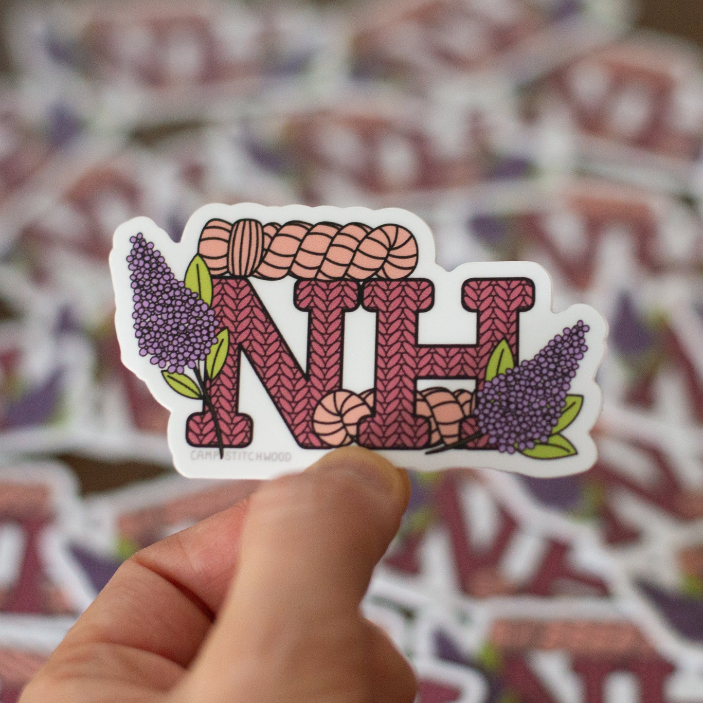 New Hampshire State Fiber Sticker