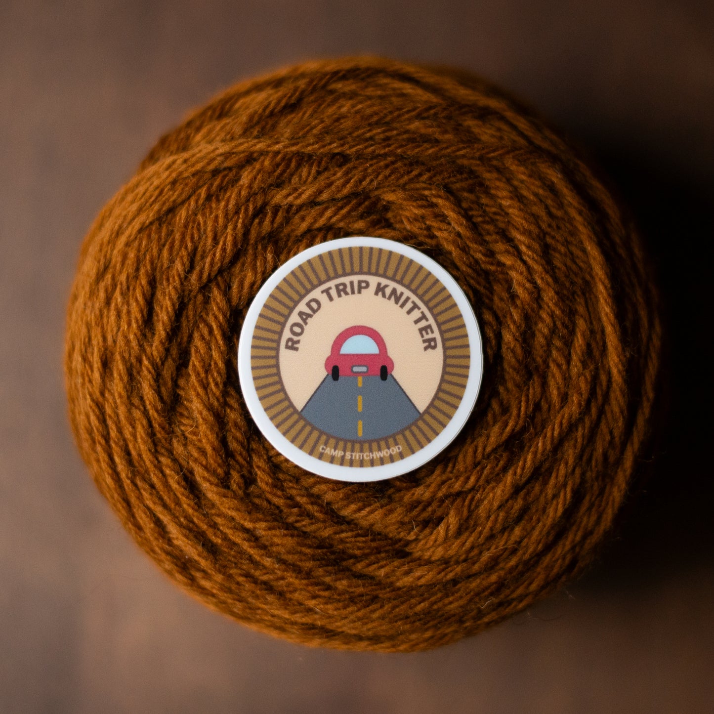 Road Trip Knitter Merit Badge Sticker