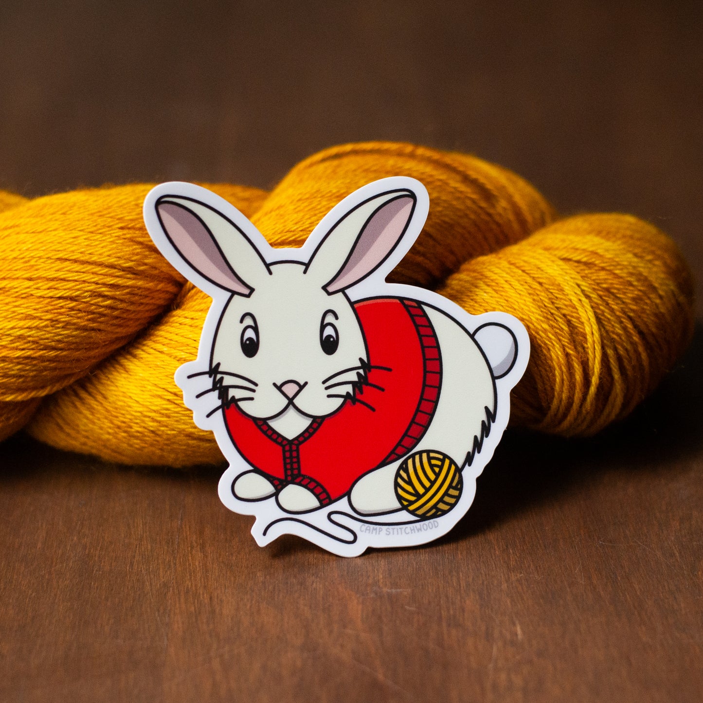 Bunny Knitter Sticker
