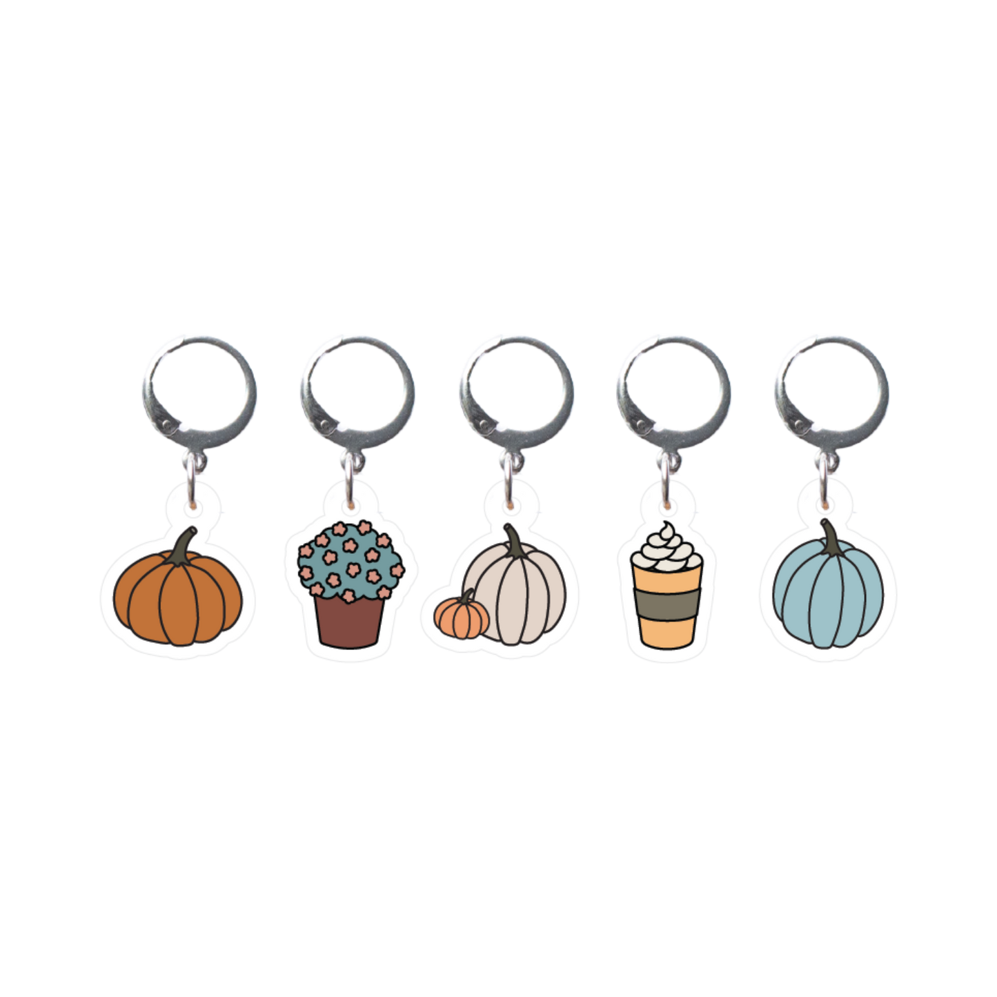 Cozy Pumpkin Stitch Marker Set
