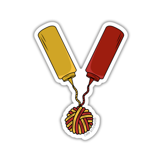 Ketchup and Mustard Sticker