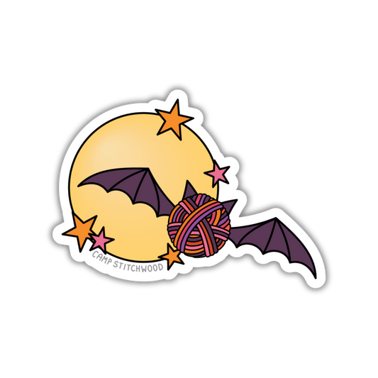 Yarn Ball Bat Sticker