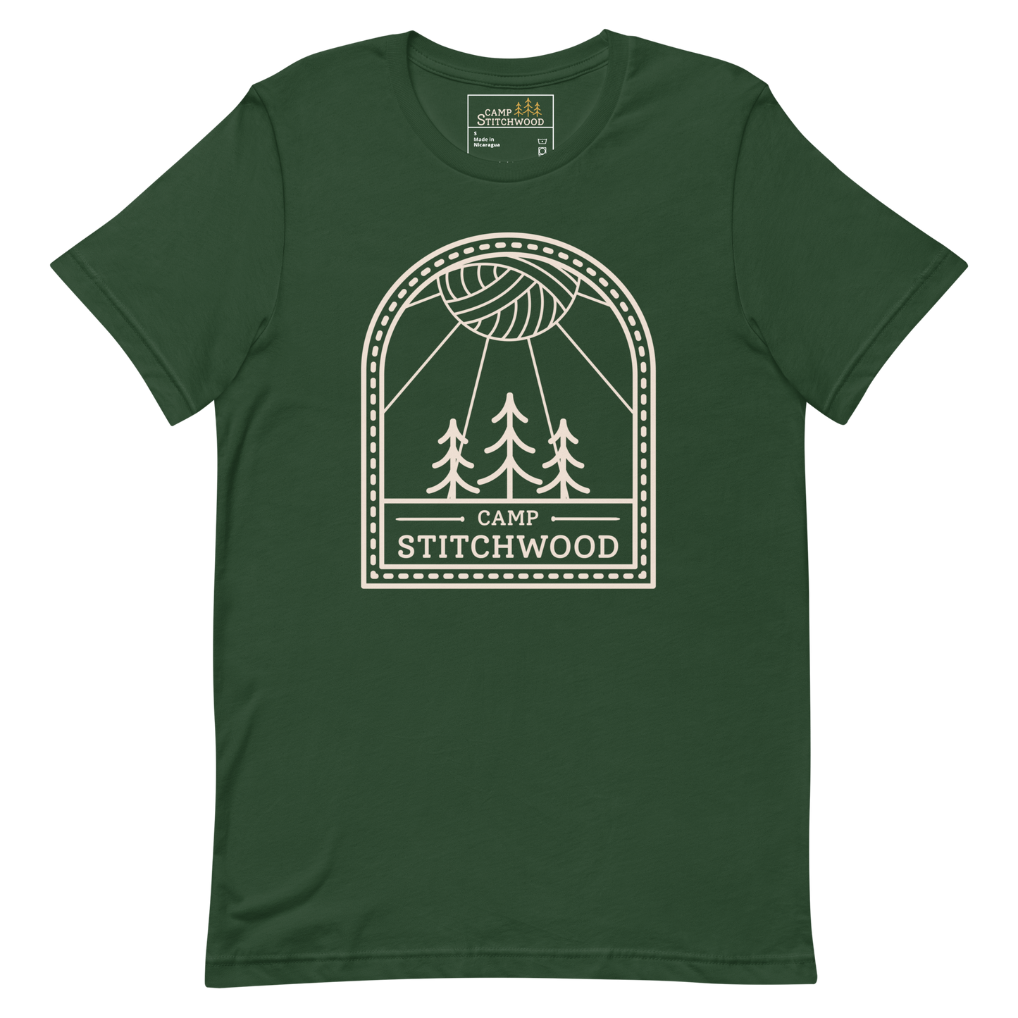 Camp Stitchwood Tall Logo Tee, Unisex Short Sleeve