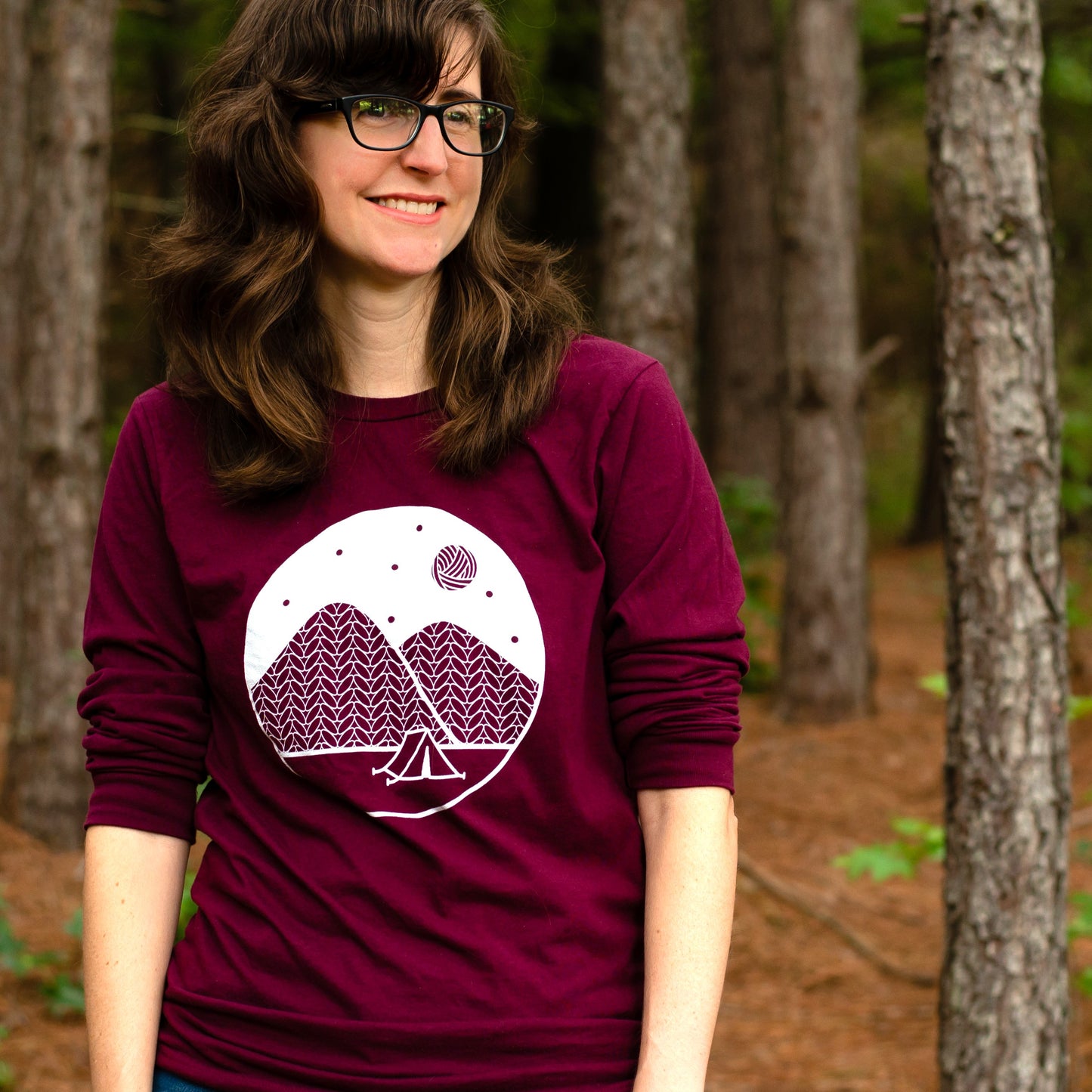 Camping T-Shirt, Unisex Long Sleeve