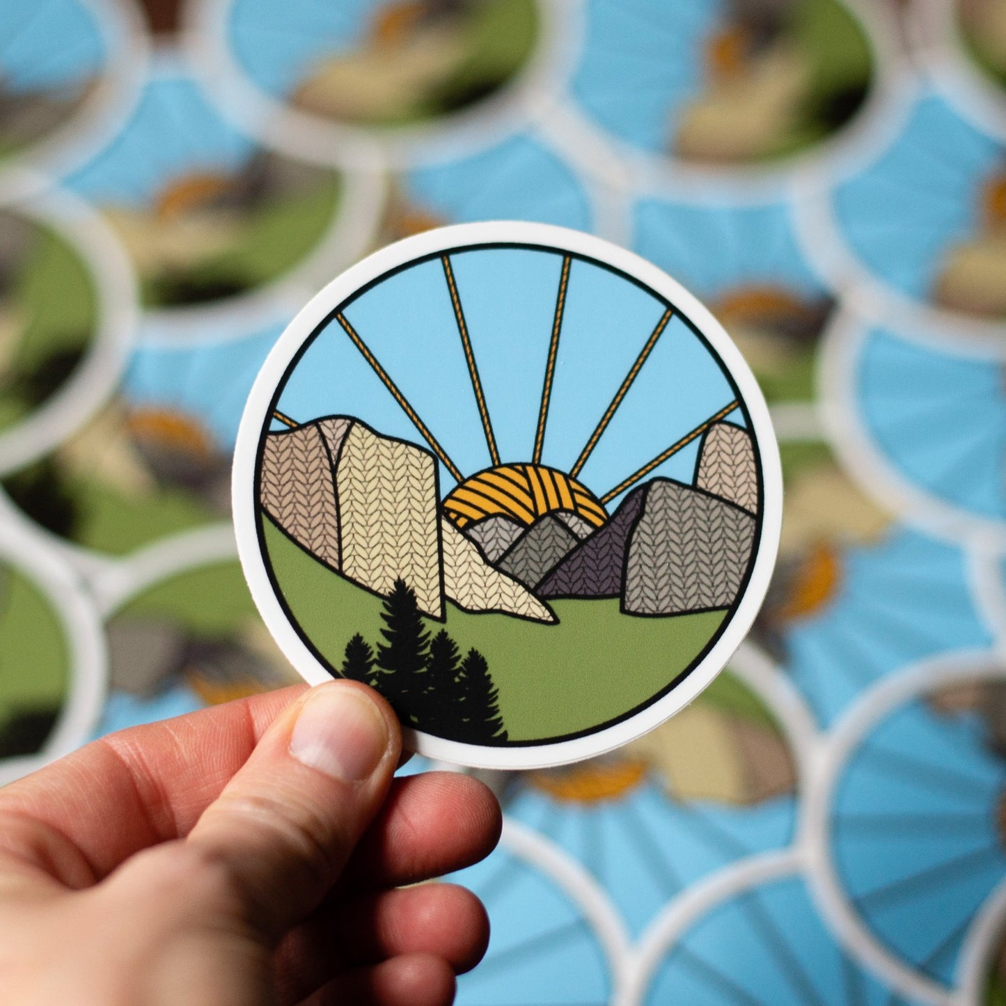 Yosemite National Park Knitting Sticker