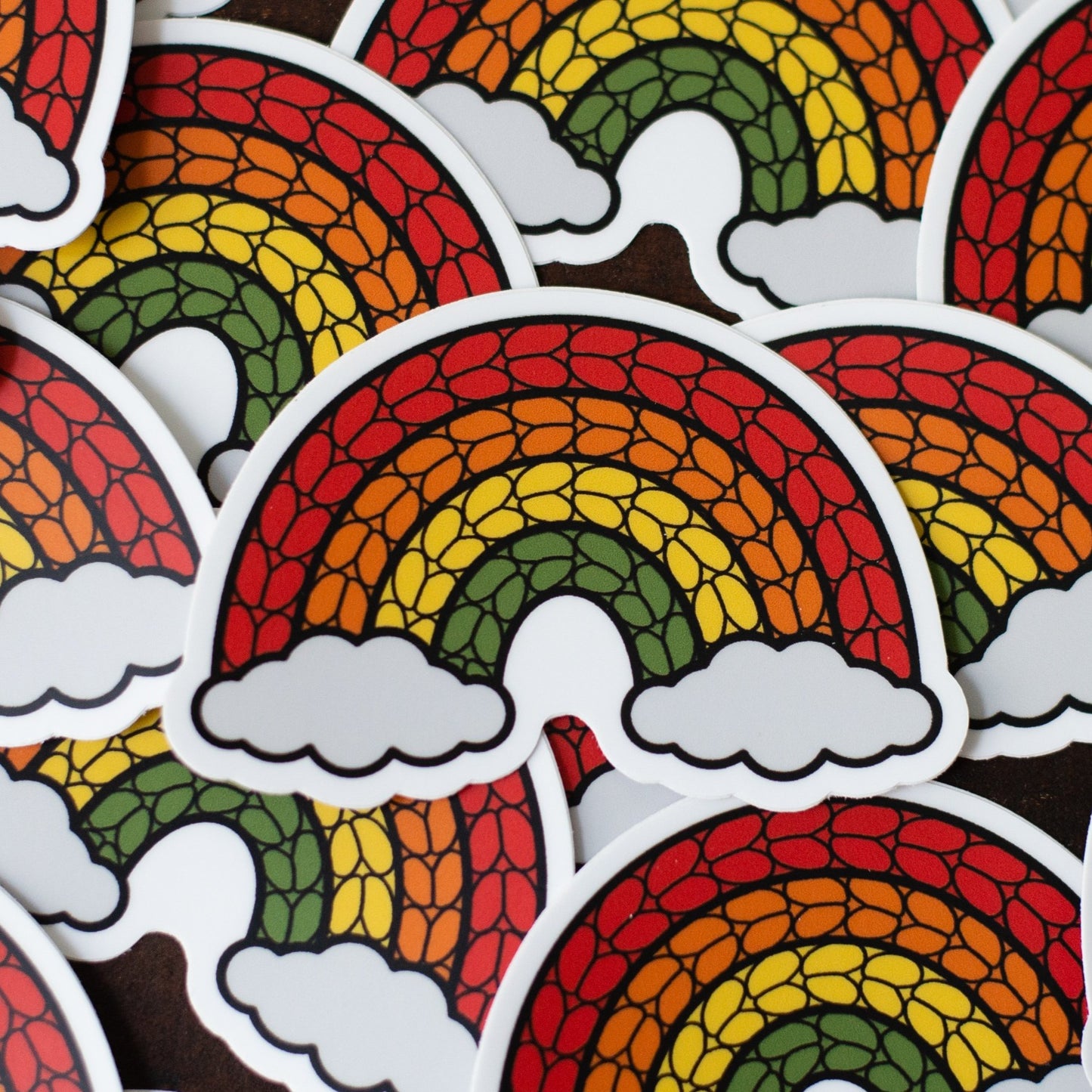 Rainbow Vinyl Knitting Sticker