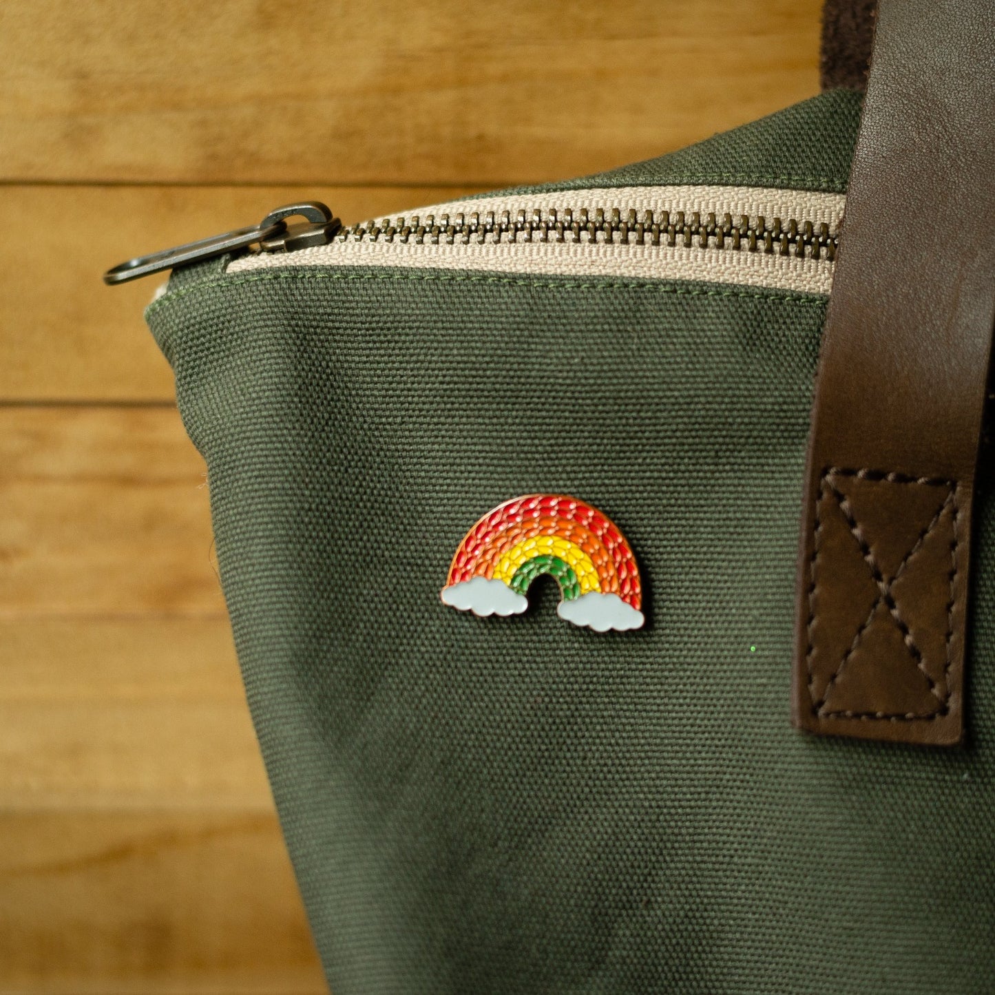 Rainbow Enamel Knitting Pin