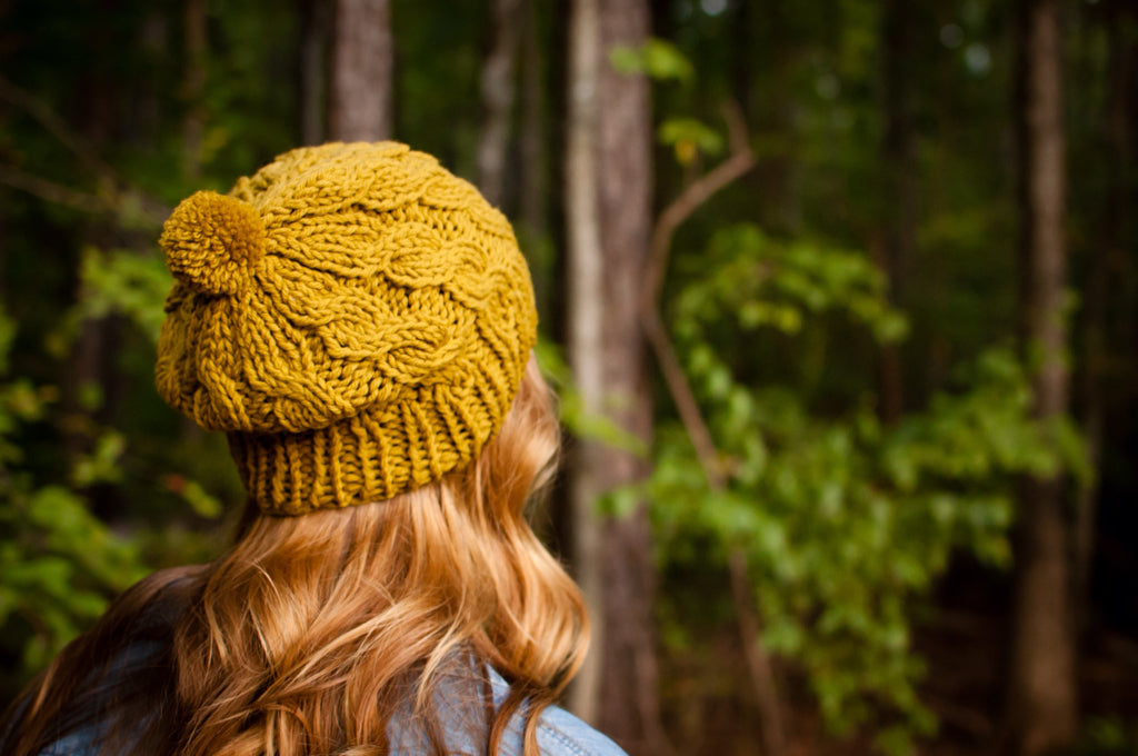 slouchy cable beanie knitting pattern