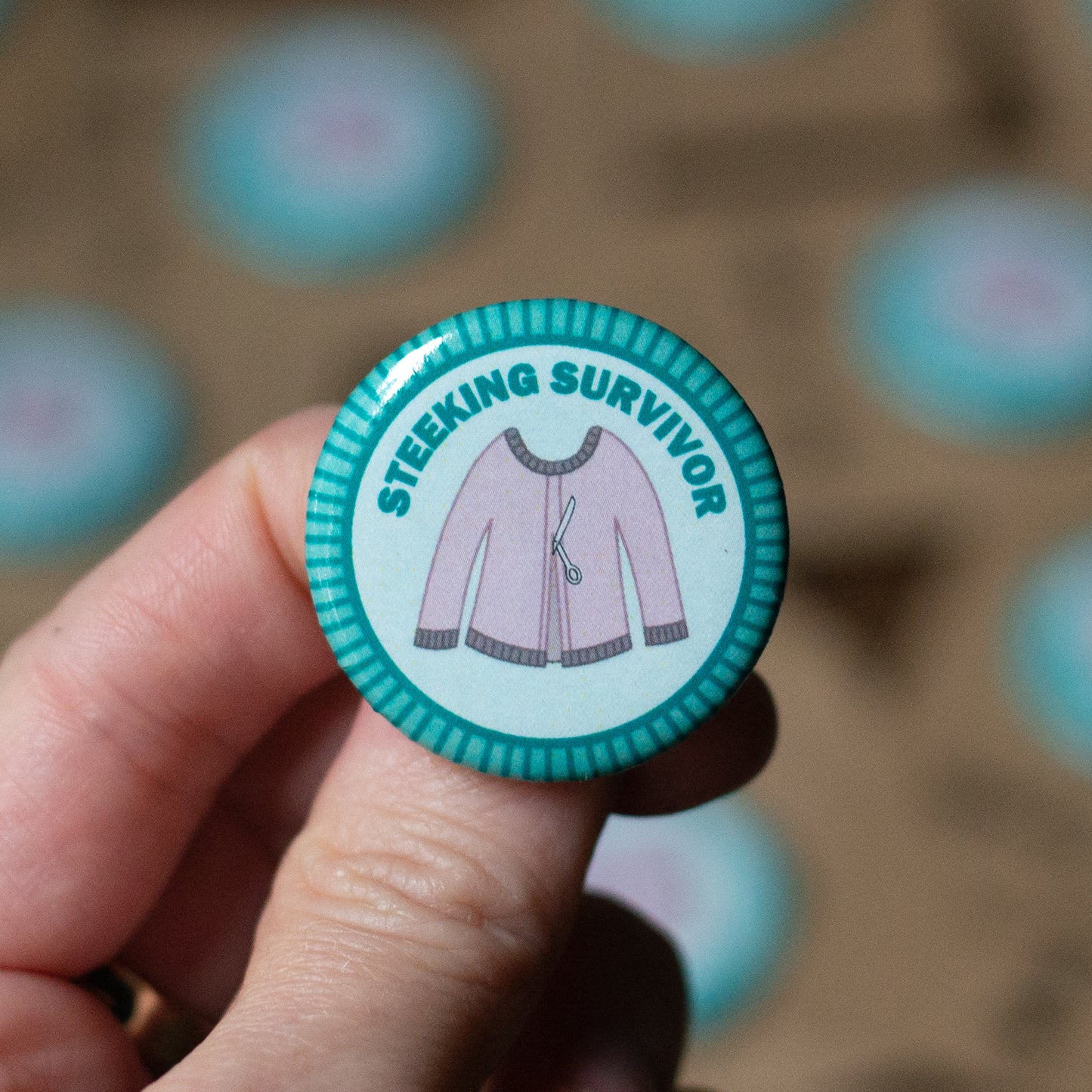 Steeking Survivor Merit Badge