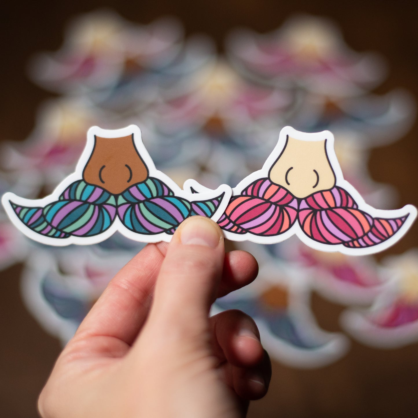 Yarn Stache Stickers