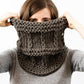 easy to knit chunky cowl knitting pattern for beginners