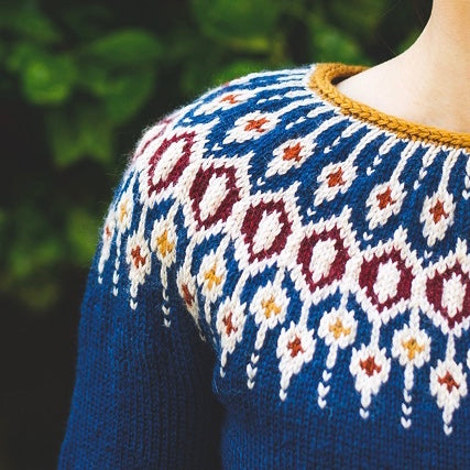 Blue fair isle knitted sweater