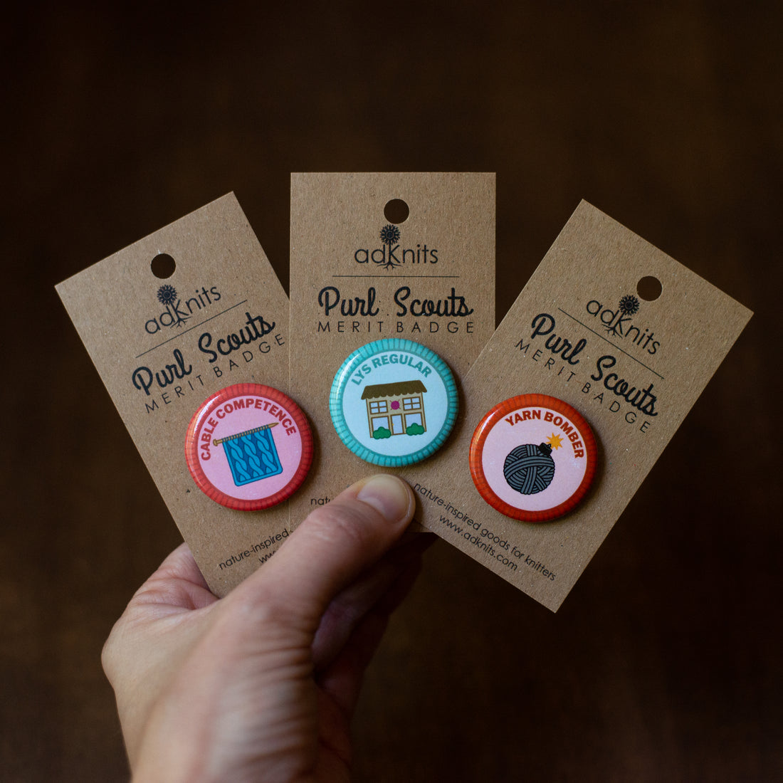 Badges to Earn:  Cable Competence, Yarn Bomber, and LYS Regular