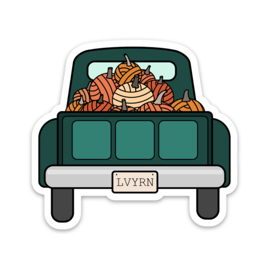 Pumpkin Truck Sticker
