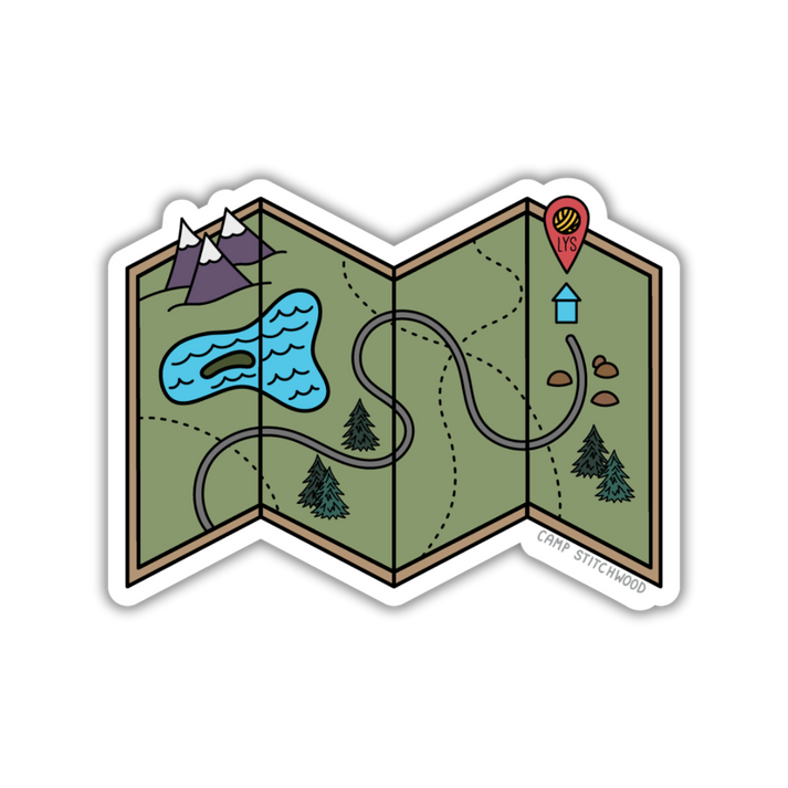 Map Analyst Sticker Road Map Sticker – Camp Stitchwood