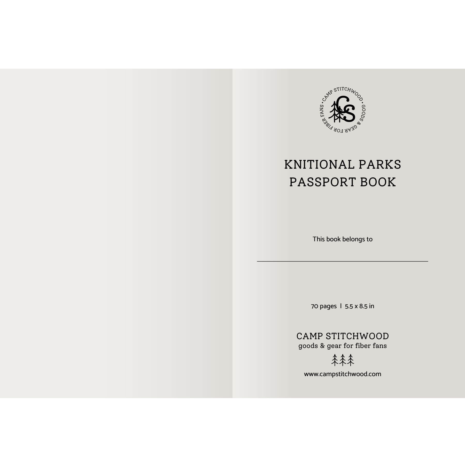 Knitional Parks Passport Book