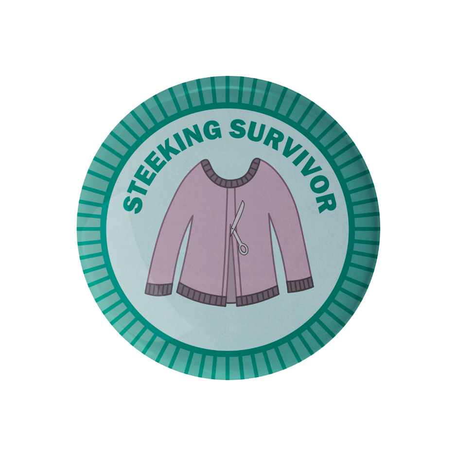 Steeking Survivor Merit Badge