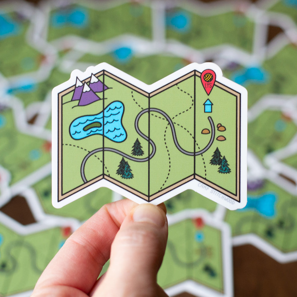 Road Map Sticker – Camp Stitchwood