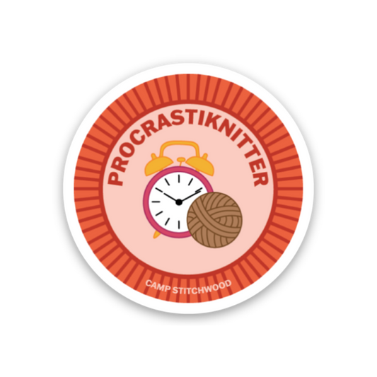 Procrastiknitter Merit Badge Sticker