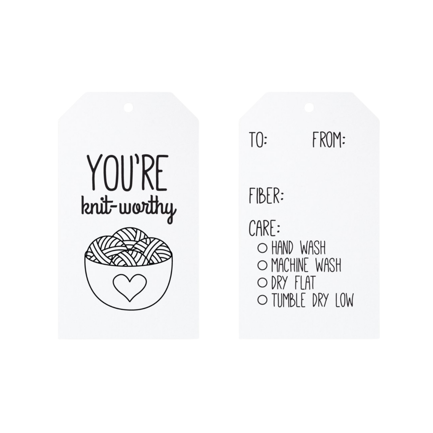 You're Knit-worthy Tags