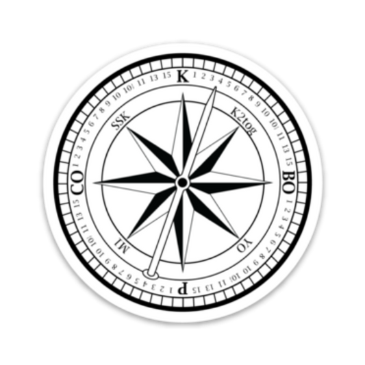 Knitting Compass Sticker