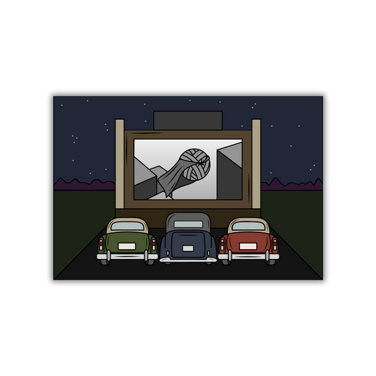 Drive-In Theater Postcard