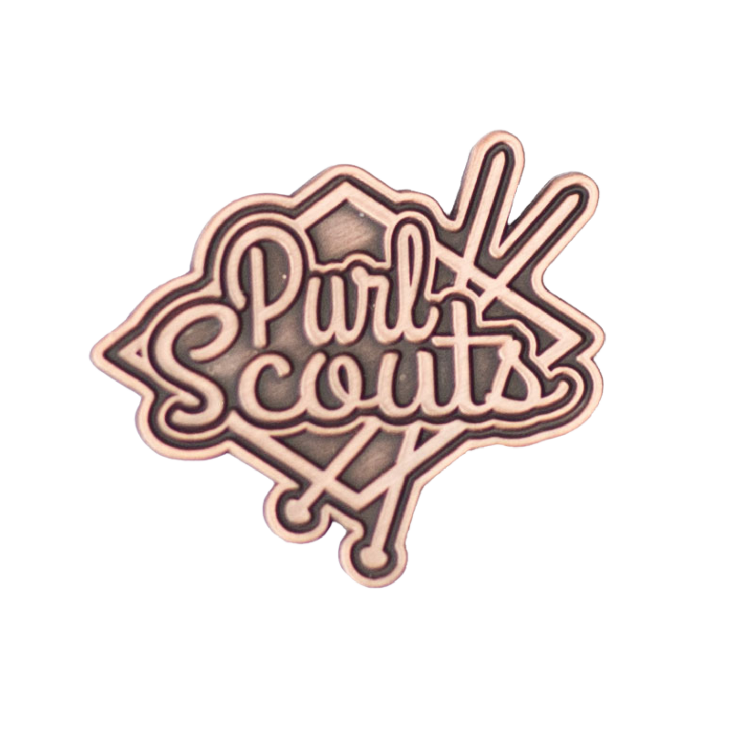 Purl Scouts Die Struck Pin