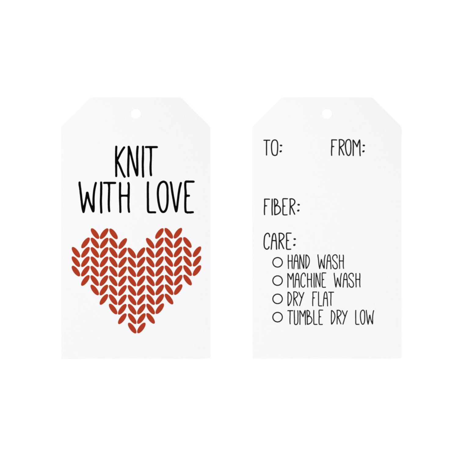 Knit with Love Tags