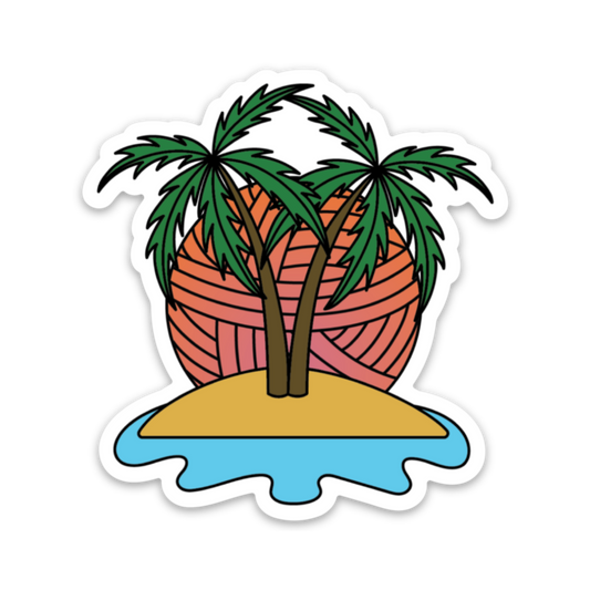 Tropical Island Sticker