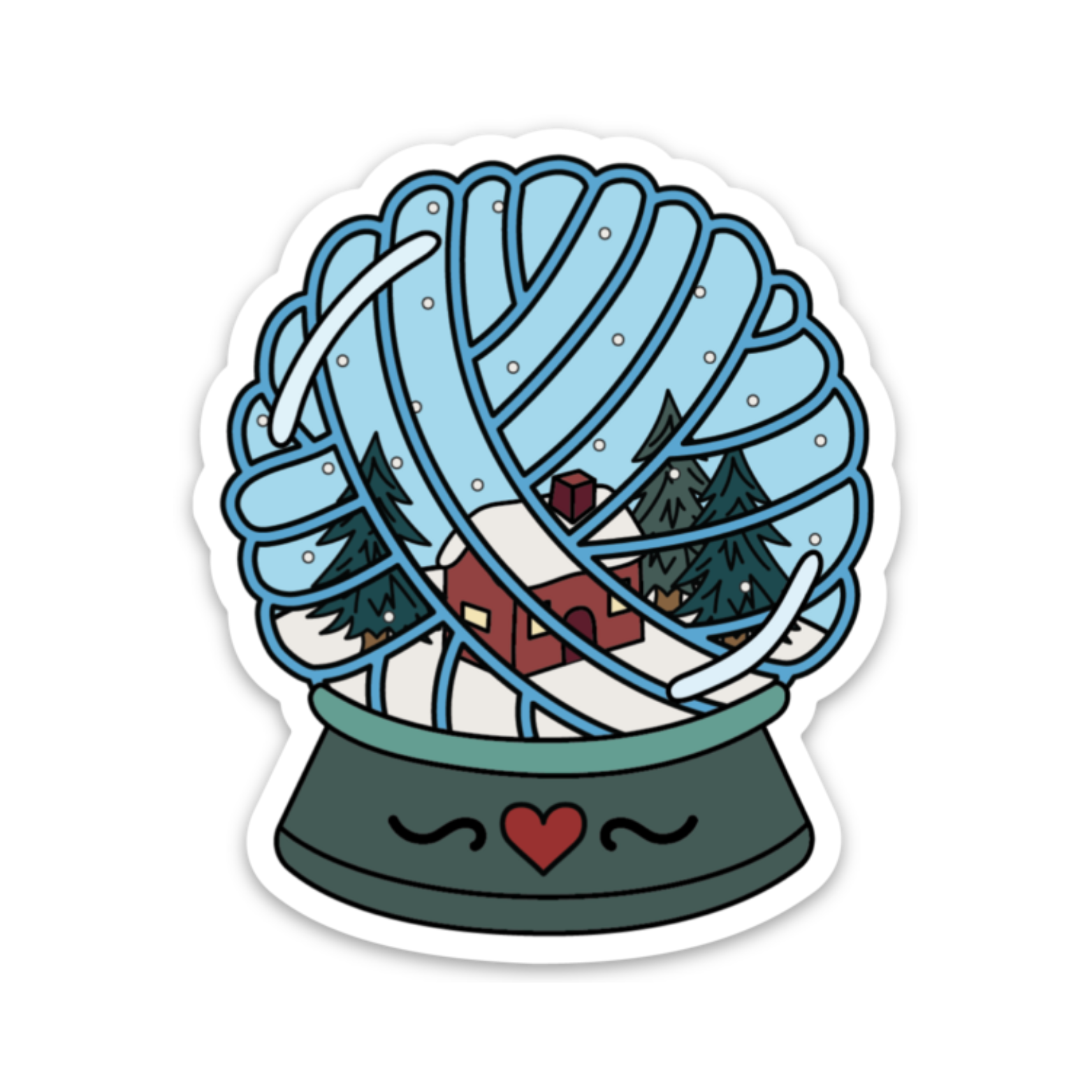 Snow Globe Yarn Sticker