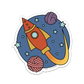 rocket ship sticker